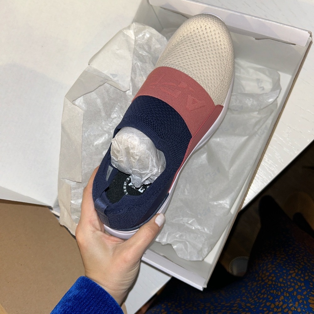 Stylish Red and Blue Sneakers APL